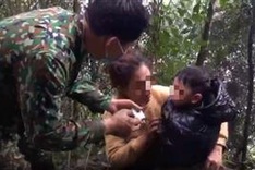 Five women and child rescued from mountain while crossing from China