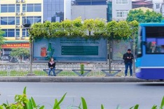 Hanoi bus stops go green