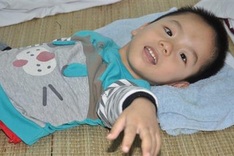 Ill little boy abandoned by his mother