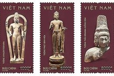 Stamps featuring ancient Óc Eo Culture issued