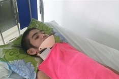 Mother calls for help for injured son