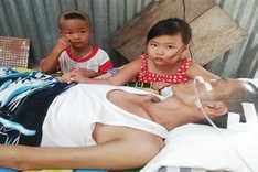Father bed-ridden after traffic accident, children face gloomy future