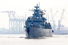 German frigate docks at Ho Chi Minh City port