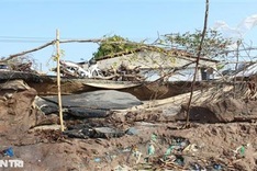Bac Lieu sea dyke damaged