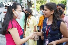 Indian students enroll in a medicine course at Vietnam university