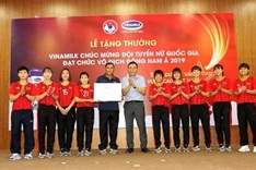 Women’s national team honoured for recent AFF Cup crown