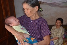 Elderly woman struggles to raise ill baby boy