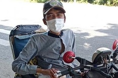Disabled man travels six days on wheelchair-motorbike to avoid Covid-19