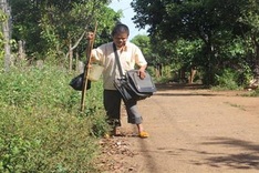 Blind man struggles to take care of cancer mother