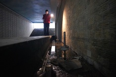 Danang coastal pedestrian tunnel abandoned