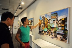 Hanoi apartment buildings recreated in 3D painting exhibition