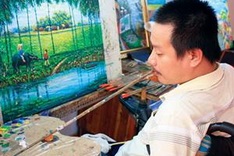 Painting potential: disabled Vietnamese artist inspires his peers