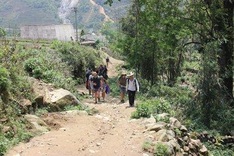 The lush green valley of Muong Hoa