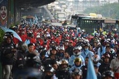 Indonesia hit with mass strike over wage hike demands
