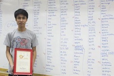 Vietnam student wins place in Thai Book of Records, for memory