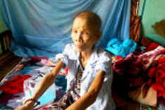 Old mother struggles to raise children