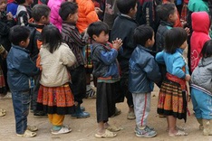 Poor mountainous students tremble in icy cold