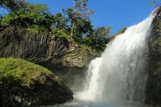 White Waterfall wows visitors in remote countryside paradise