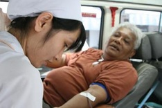 Blood donation from Indonesia community