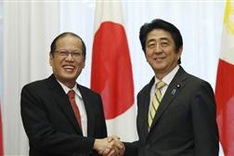 Philippine leader backs larger Japan military role