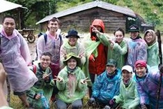 A guide treks to preserve forests