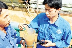 Industrial waste polluting water in City canal