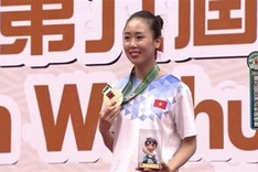 Tran Thi Khanh Ly wins Asian wushu gold medal