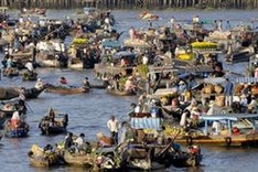 Can Tho to fix up floating market