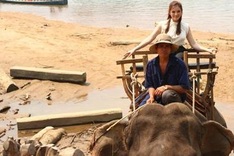 Tourism Ambassador rides elephant to advertise Central Highlands