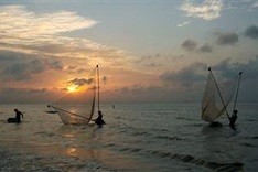 Primitive beach in Tra Vinh