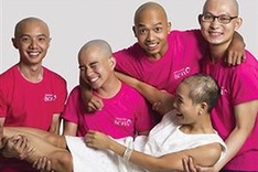 Bald pictures lift up cancer patients