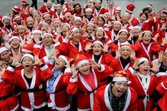 200 Santa Clauses welcome Christmas in Hanoi