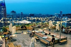 Skyline views from Hanoi coffee shops