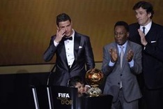Ronaldo ends Messi run with second Ballon d'Or