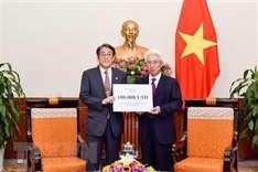 Vietnam presents donation to aid Japan’s flood relief