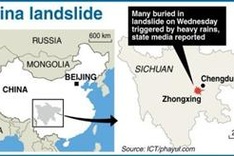 30-40 buried in China landslide: Xinhua