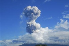 Philippine volcano spews rocks, killing 5 climbers