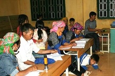 Night school for Mong adults in Yen Bai Province