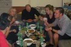 Foreigners get caught up in the spirit of Tet as well