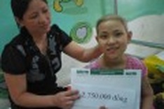 Child cancer patient ready for hospital battle