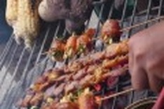 Spicy grilled food on a cool Sapa evening