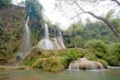 Pristinely beautiful Ban Vat waterfall
