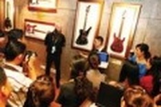 Rock and roll items on display in HCM City