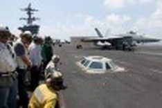 America shows off warship that buried bin Laden