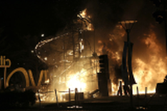 Fire breaks out at Kong: Skull Island premiere