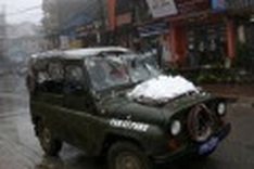 Sapa covered in rare snow