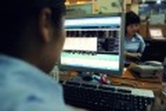 Shares fluctuate on low volume