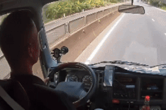 Truck driver praised after rescuing toddler on highway