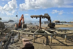 Authorities remove illegal seafront bungalows in Phu Quoc