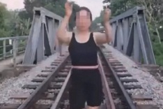 Woman fined for livestreaming exercise on railway tracks